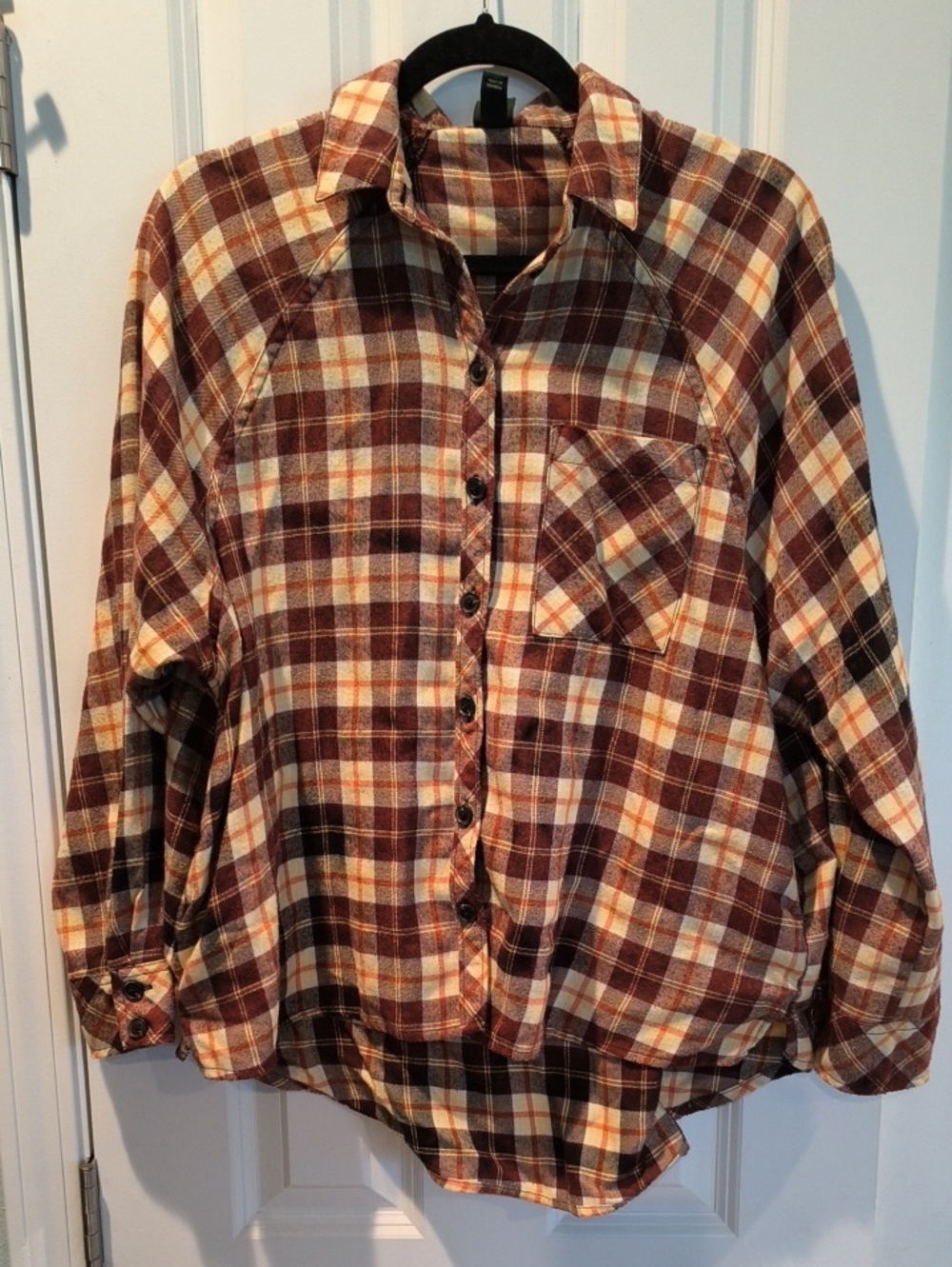 wild fable Plaid Shirt in Brown, Orange & Cream